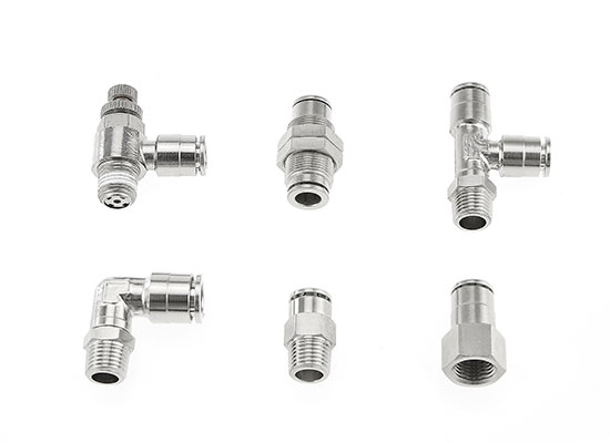 Nickel Plated Brass Pneumatic Push in Fitting